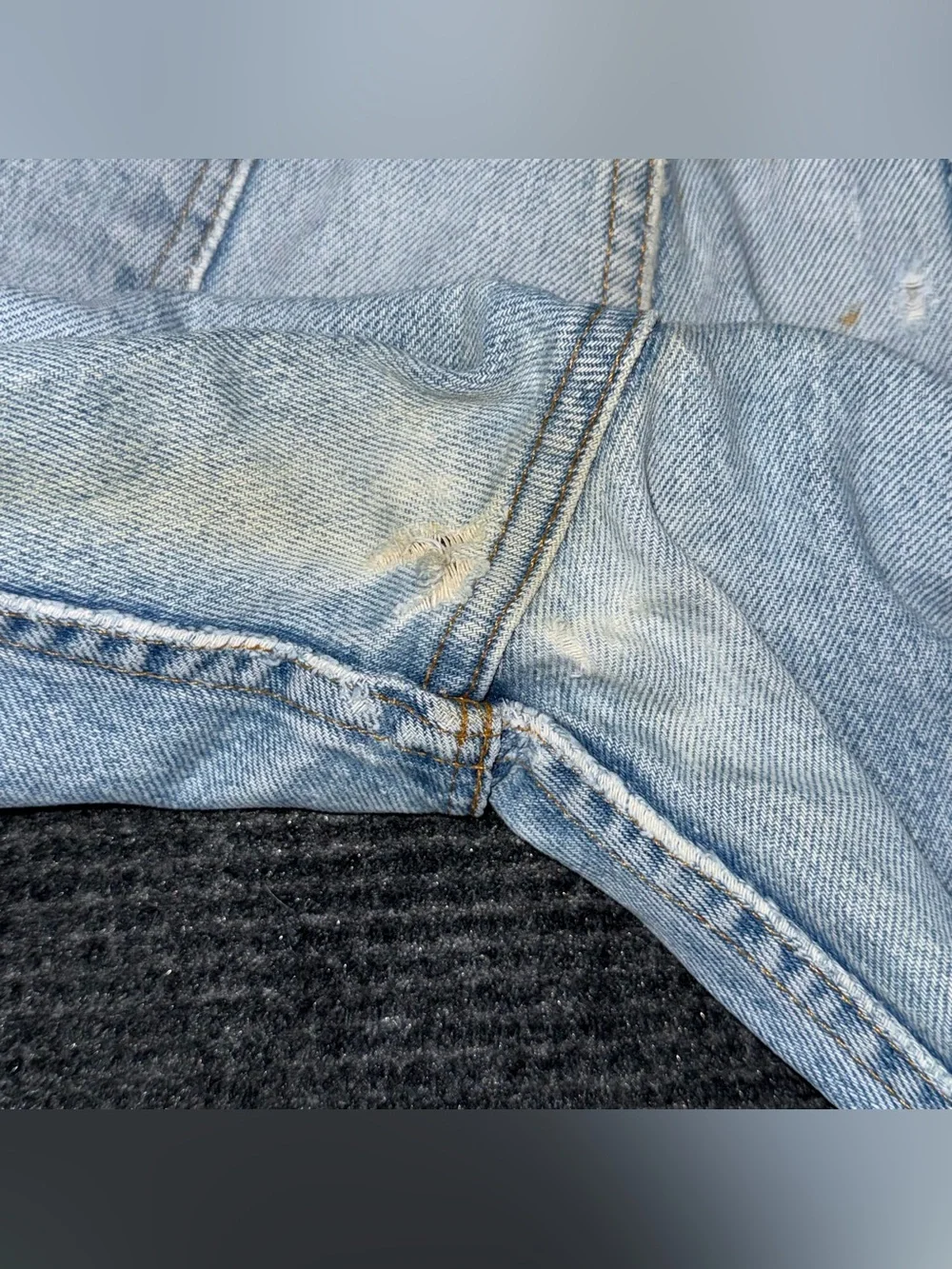 VTG 90s Levis 517 Orange Tab Bootcut Jeans 33x31.5 USA Thrashed Faded (tag34x34)